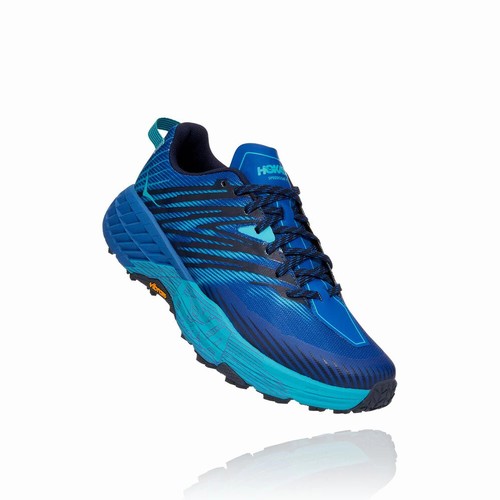 Hoka One One SPEEDGOAT 4 Trail Running Shoes For Men India Blue IN-1470